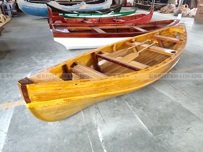 南通樂百年休閑手劃船 裝飾木船擺件模型歐式工藝尖頭獨木舟